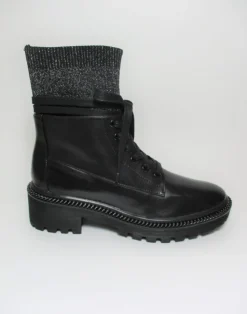 Anfibio pelle donna 9FCBT14 nero<Apepazza Online