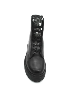 Anfibio pelle donna Camelia F2 COMBAT31 Black<Apepazza Hot