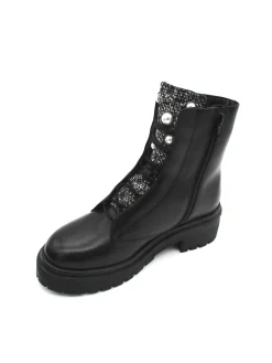 Anfibio pelle donna Camelia F2 COMBAT31 Black<Apepazza Hot