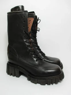 Anfibio pelle donna A54201 Nero Smoke<As98 Best