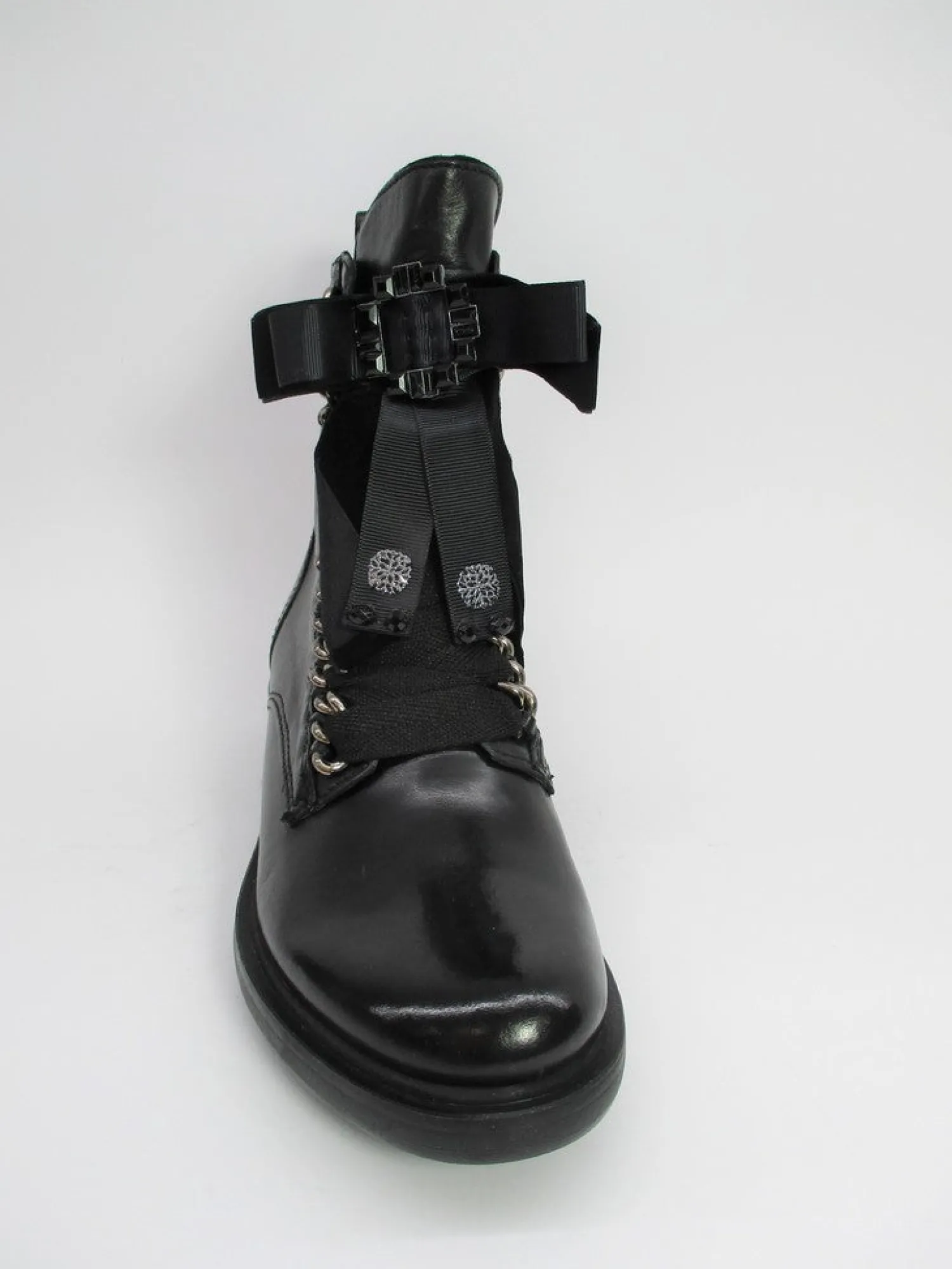 Anfibio pelle donna 544298 nero<Mjus Hot