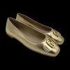 Ballerina nappa LIUJO Laminata Light Gold - Dafne 04 -<Liu Jo New
