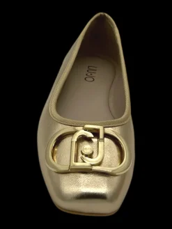 Ballerina nappa LIUJO Laminata Light Gold - Dafne 04 -<Liu Jo New