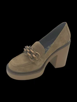 Mocassino donna pelle scamosciata Cognac - Agnese -<Apepazza Discount