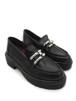 Mocassino pelle donna Black - Carlotta -<Apepazza New