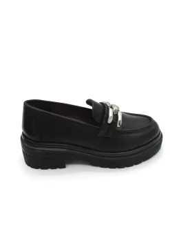 Mocassino pelle donna Black - Carlotta -<Apepazza New