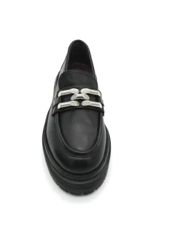 Mocassino pelle donna Black - Carlotta -<Apepazza New