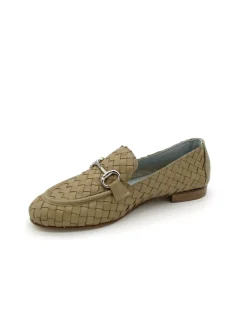 Mocassino pelle donna JJA40 intrecciato Sabbia<Poesie Veneziane Discount