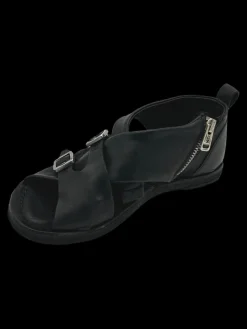 Sandali bassi pelle donna Black - A16048 -<As98 Fashion