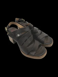 Sandali pelle donna Fondente - B61001 -<As98 Hot