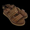 Sandali zeppa pelle donna - A15035 -<As98 Outlet