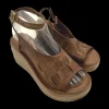 Sandali zeppa pelle donna - 528093 -<As98 Discount