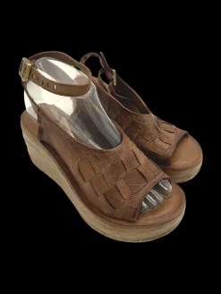 Sandali zeppa pelle donna - 528093 -<As98 Discount