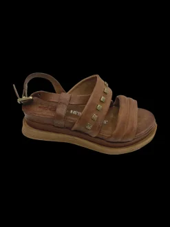 Sandali zeppa pelle donna - A15035 -<As98 Outlet