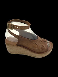 Sandali zeppa pelle donna - 528093 -<As98 Discount