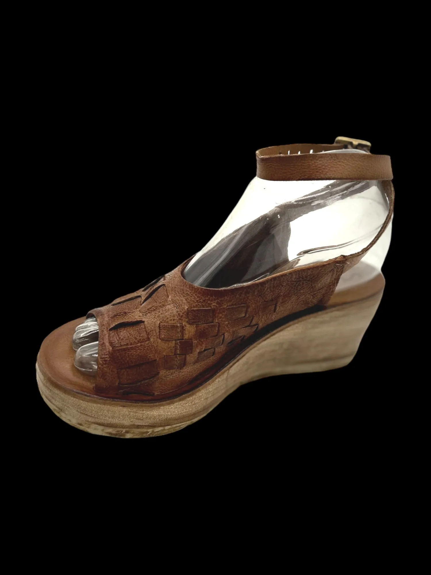 Sandali zeppa pelle donna - 528093 -<As98 Discount