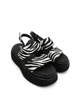 Sandalo 7655 cavallino Black/White<Fru.it Best