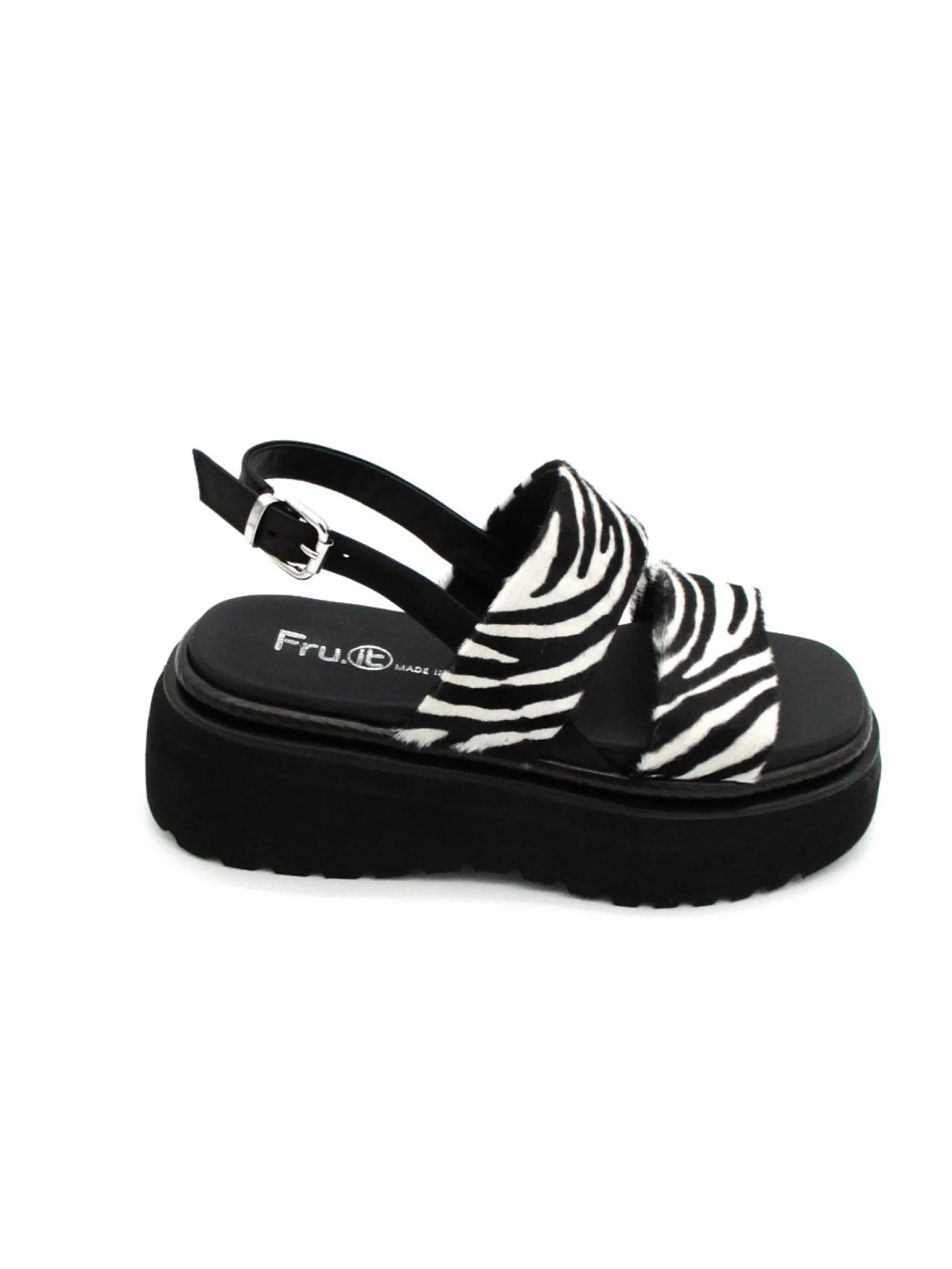 Sandalo 7655 cavallino Black/White<Fru.it Best