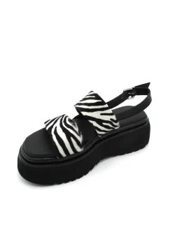 Sandalo 7655 cavallino Black/White<Fru.it Best