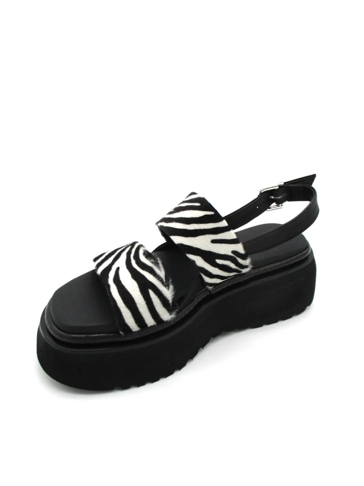 Sandalo 7655 cavallino Black/White<Fru.it Best