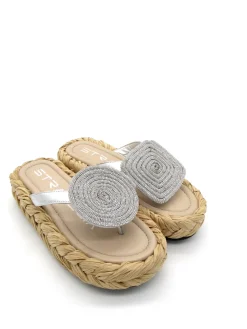 Sandalo basso donna raffia - S54 -<Strategia Hot