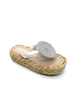Sandalo basso donna raffia - S54 -<Strategia Hot