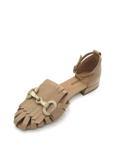 Sandalo basso pelle a gabbia Grano - ES1001X -<Elvio Zanon Hot