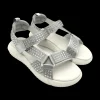 Sandalo basso pelle donna Silver - E3227 -<Elena Iachi Sale