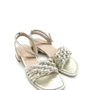 Sandalo basso pelle donna Fioralba Platinum intreccio<Apepazza Best