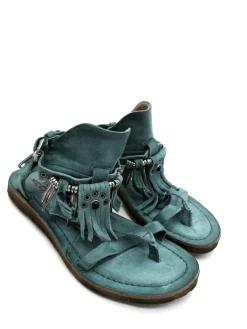 Sandalo basso pelle donna - 534010 -<AS98 Hot