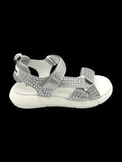 Sandalo basso pelle donna Silver - E3227 -<Elena Iachi Sale