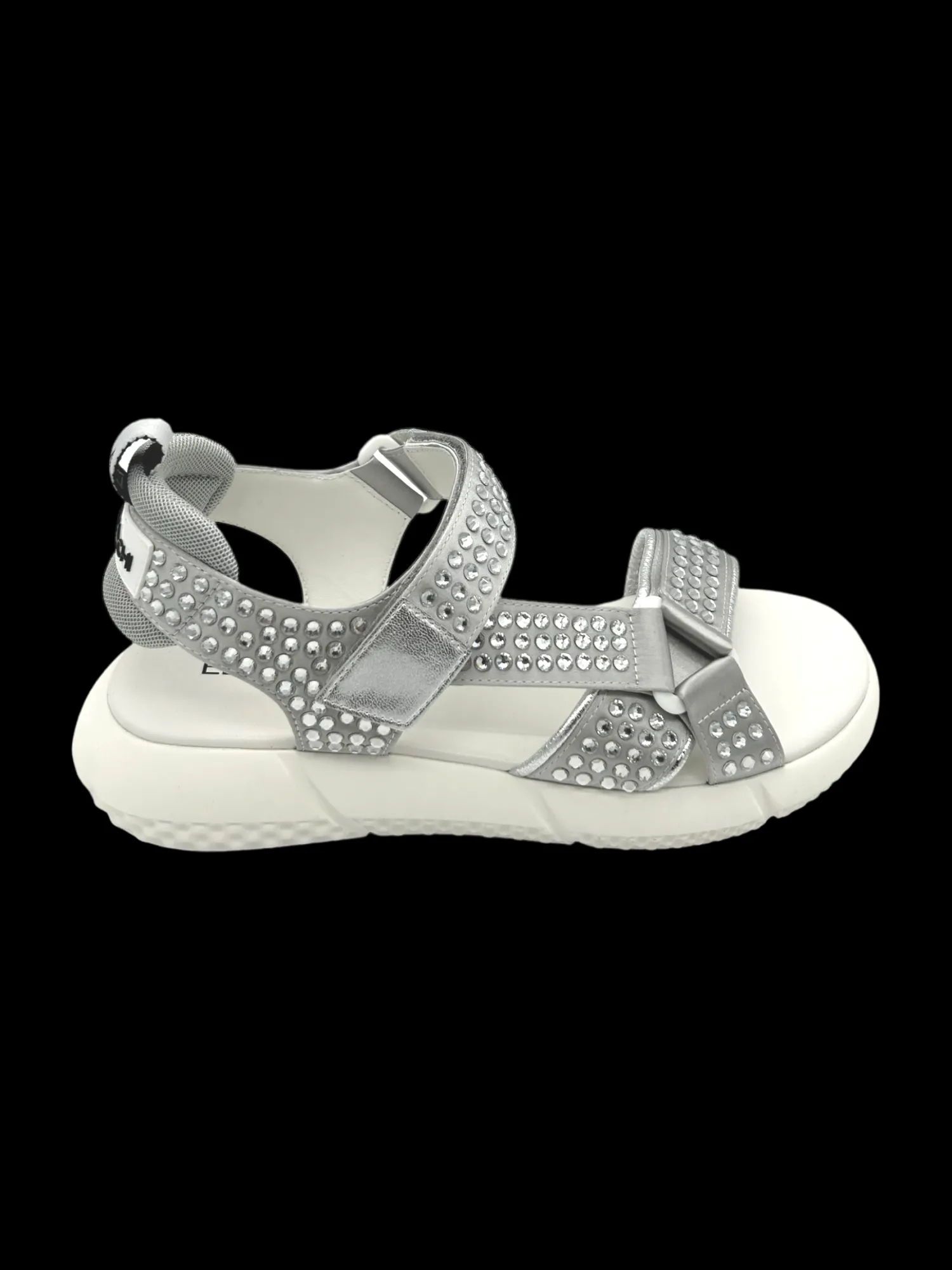 Sandalo basso pelle donna Silver - E3227 -<Elena Iachi Sale