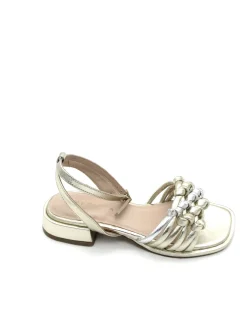 Sandalo basso pelle donna Fioralba Platinum intreccio<Apepazza Best