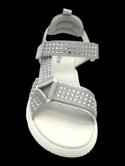 Sandalo basso pelle donna Silver - E3227 -<Elena Iachi Sale