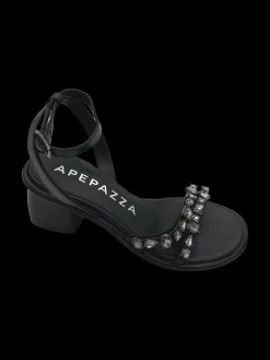 Sandalo donna Black - Sofia -<Apepazza Fashion