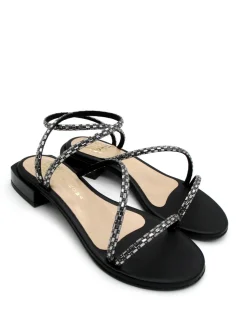 Sandalo donna 495 Nero<Siano Via Roma New