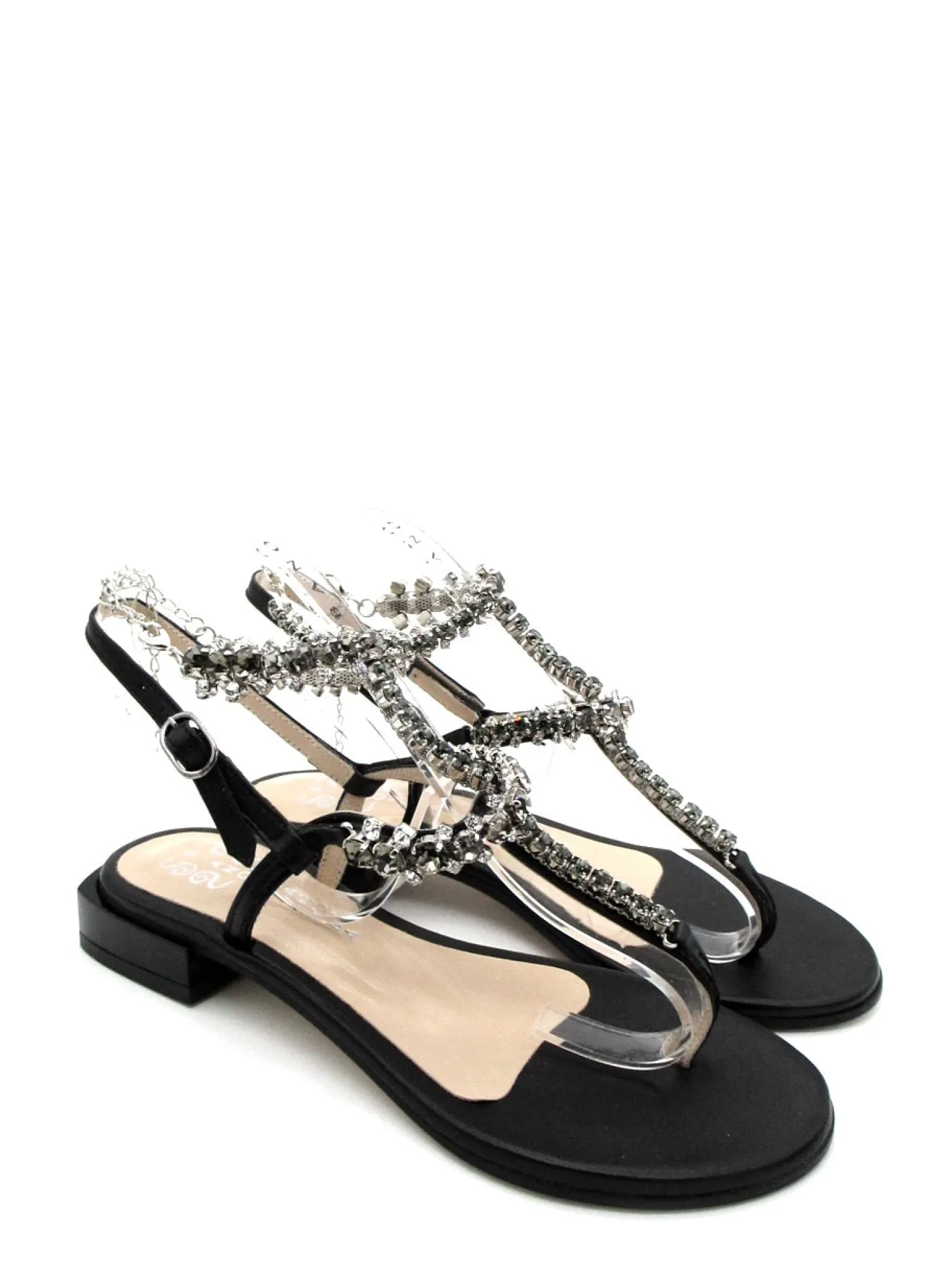 Sandalo donna 482 Nero<Siano Via Roma Discount