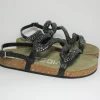 Sandalo donna basso S01 NERO<Strategia New