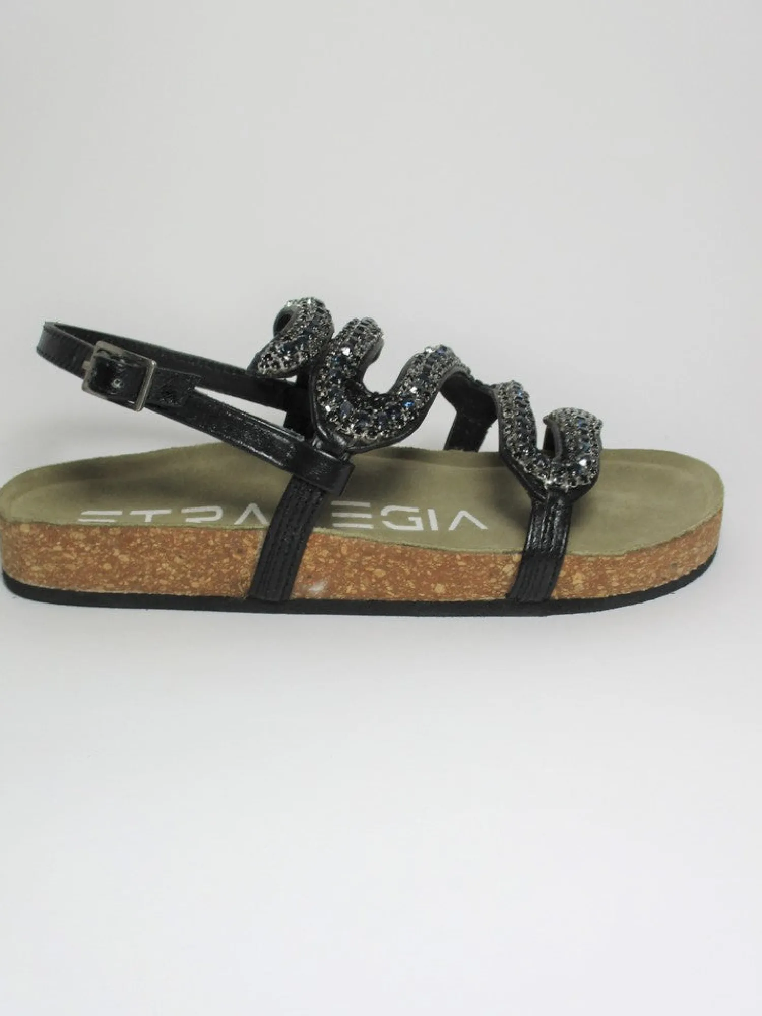 Sandalo donna basso S01 NERO<Strategia New