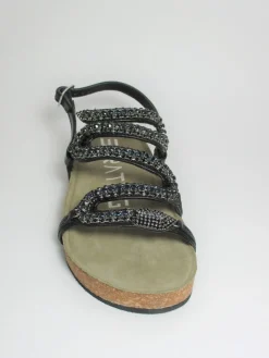 Sandalo donna basso S01 NERO<Strategia New