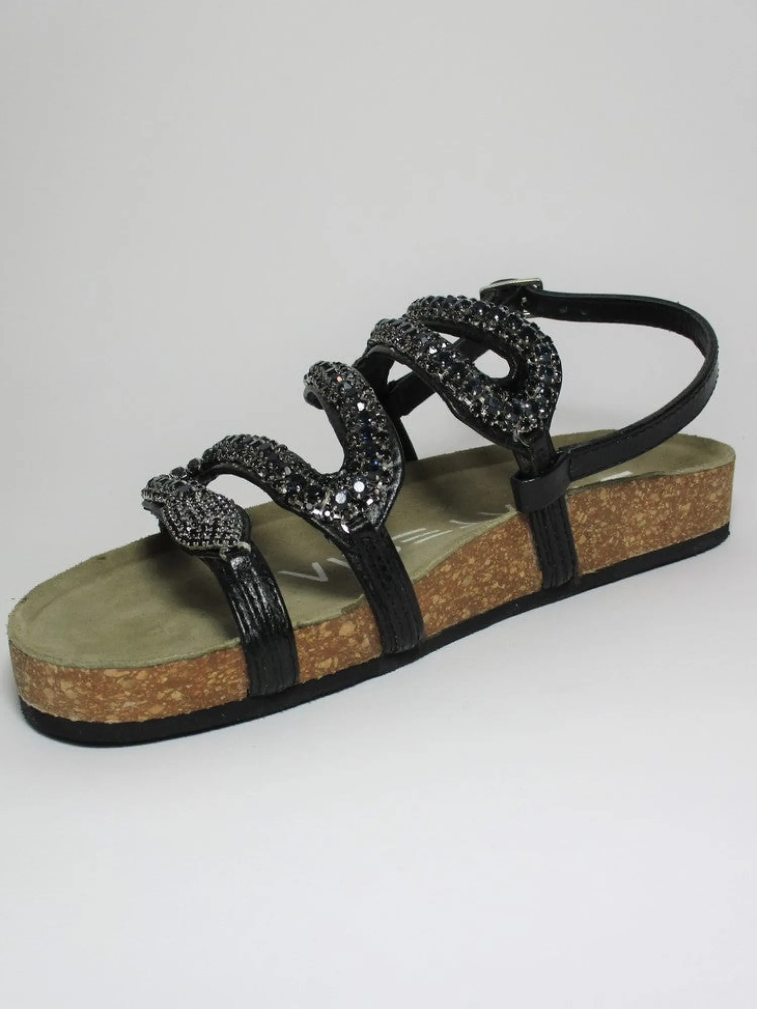 Sandalo donna basso S01 NERO<Strategia New