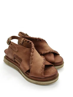 Sandalo in pelle zeppa donna Calvados - A15028 -<AS98 Best