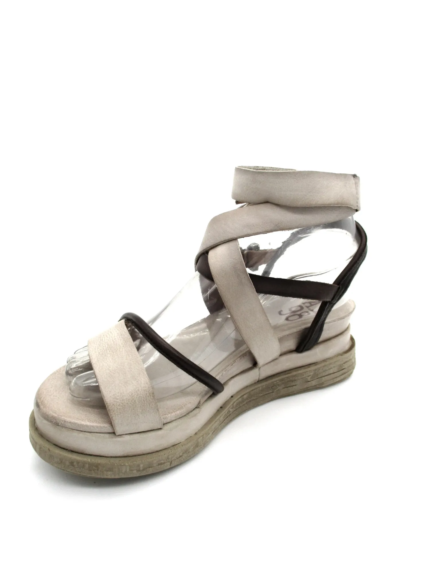 Sandalo in pelle zeppa donna Lagos Fondente - A15031 -<AS98 Hot