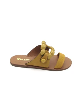 Sandalo pelle donna 130098 Valery Ocra<Valery Calzature Clearance