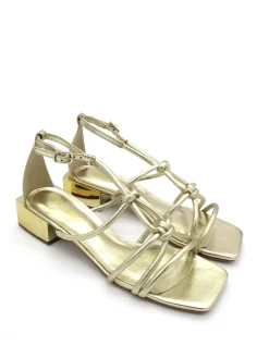 Sandalo pelle donna 1765-A Valery Oro<Valery Calzature Outlet