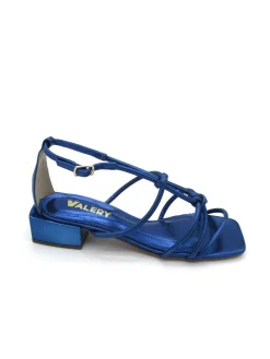 Sandalo pelle donna 1765-A Valery Blue<Valery Calzature Discount