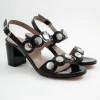 Sandalo pelle donna 2298 nero<Albano Discount