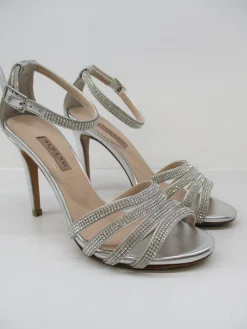 Sandalo pelle donna 4009 argento<Albano New