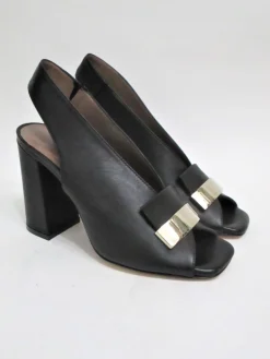 Sandalo pelle donna 2225 nero<Albano New