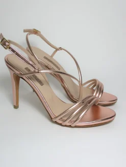 Sandalo pelle donna 8075 rame<Albano New